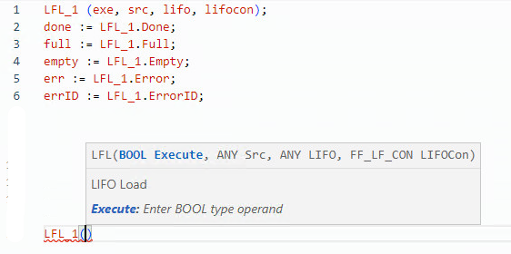 LFL structured text example