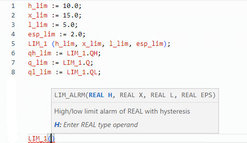 LIM structured text example
