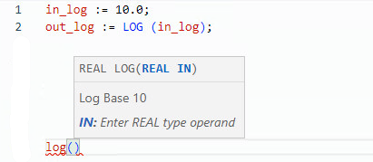 LOG structured text example