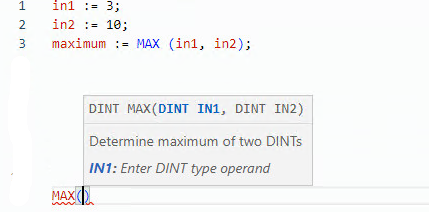 MAX structured text example