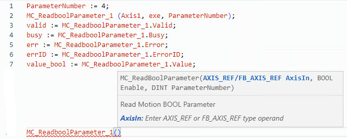MC_ReadBoolParameter structured text example