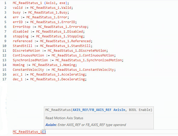 MC_ReadStatus structured text example