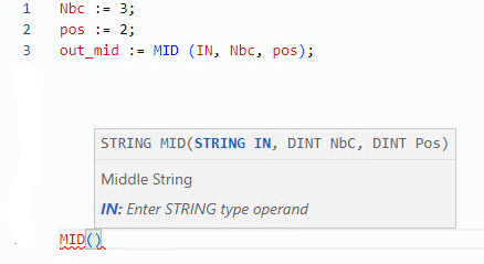 MID structured text example