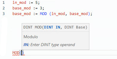 MOD structured text example