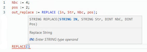 REPLACE structured text example