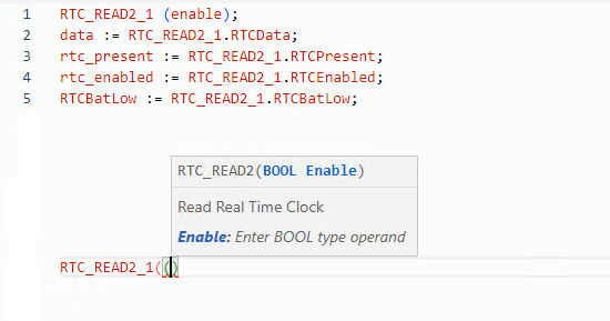 RTC_READ2 structured text example