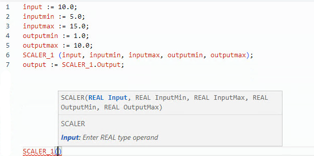 SCALER structured text example