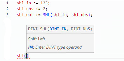 SHL structured text example