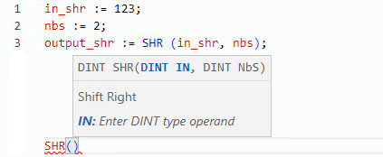 SHR structured text example