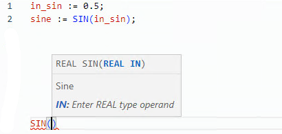 SIN structured text example