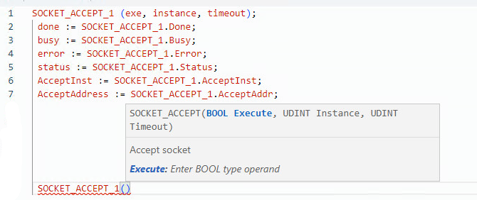 SOCKET_ACCEPT structured text example