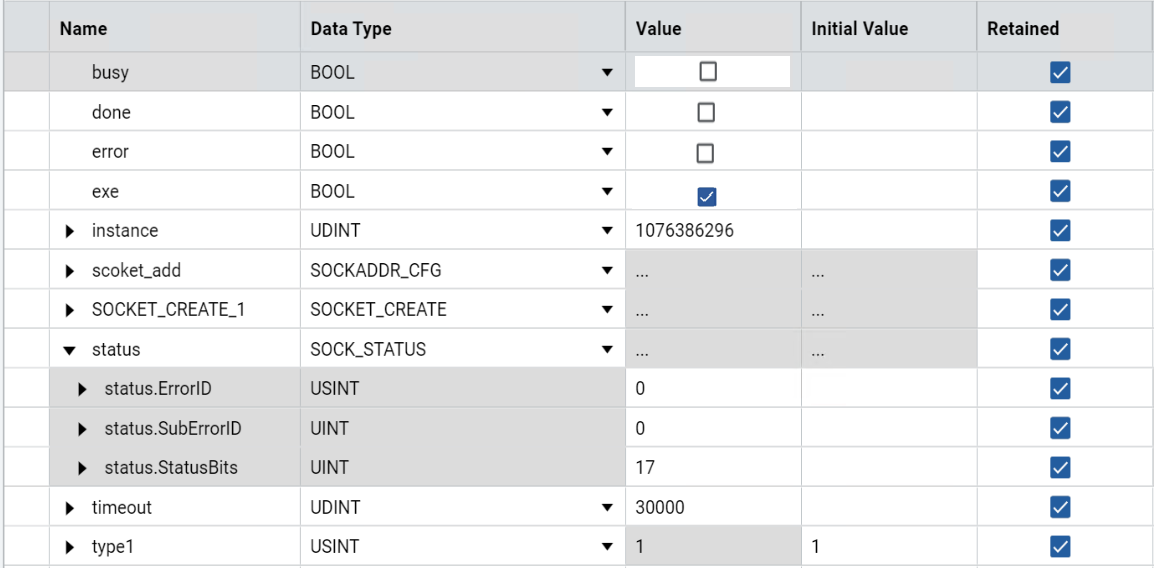Results - TCP client