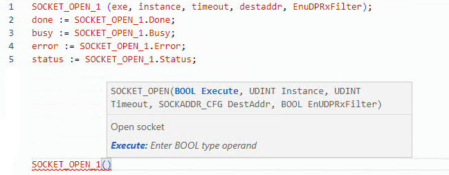 SOCKET_OPEN structured text example