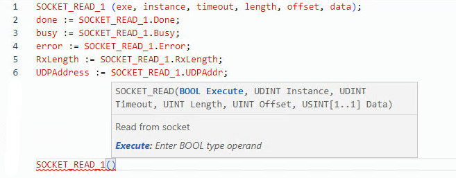 SOCKET_READ structured text example