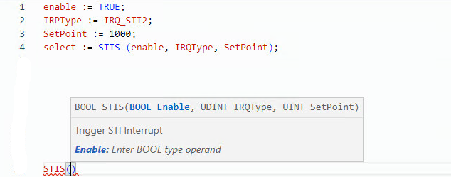 STIS structured text example