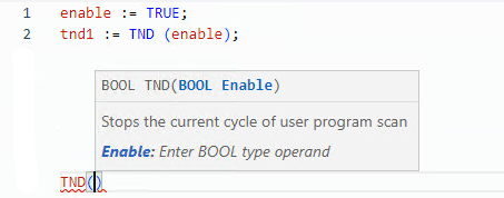 TND structured text example
