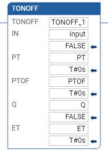 TONOFF ladder diagram example