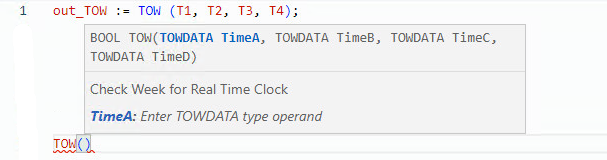 TOW structured text example