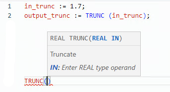 TRUNC structured text example