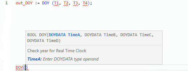 DOY structured text example