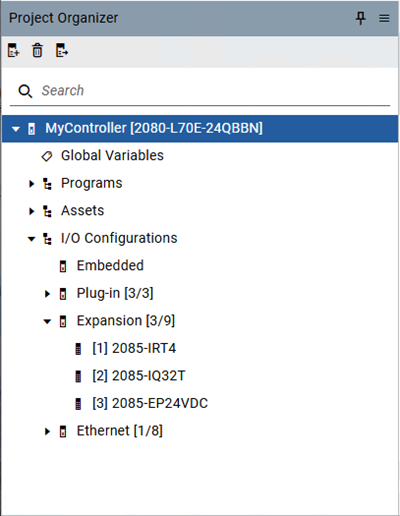 Micro870 L70E controller with expansion modules