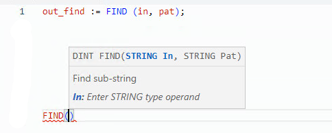 FIND structured text example