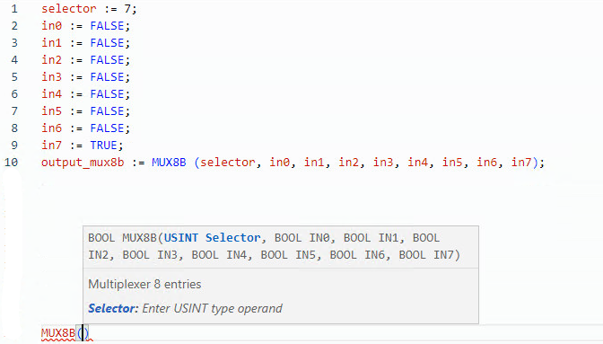 MUX8B structured text example
