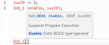 SUS structured text example