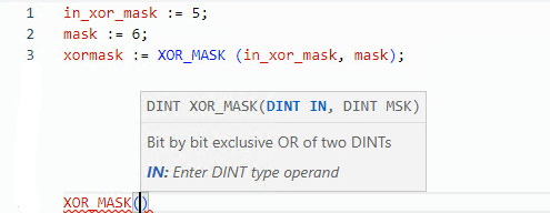 XOR_MASK structured text example