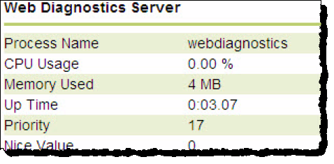 Web diagnostics server