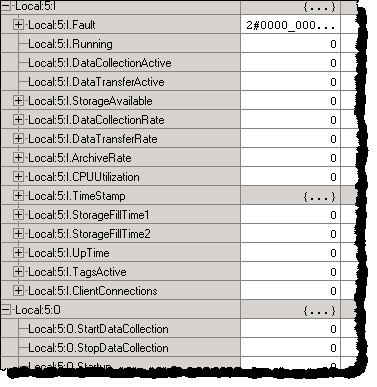 Use output tags to start and stop the data collection