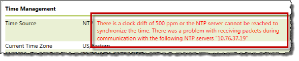 Verify time synchronization
