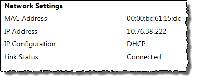 Network settings