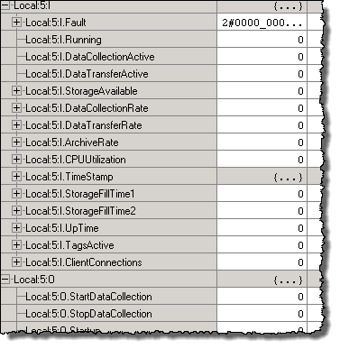 Use output tags to start and stop the data collection