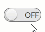 Animated graphic showing a sliding switch control toggling from ON to OFF