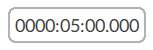 A duration object, which displays five minutes.