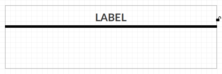 Line and Label objects used to create a custom separator.