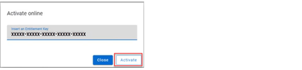 This image shows where to enter the Entitlement Key in FactoryTalk OptixPanel
              Device Manager.