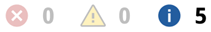 Errors, warnings, info