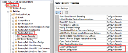Feature Security Properties
