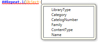 Code completion options