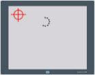 A picture showing a touch target on a screen.