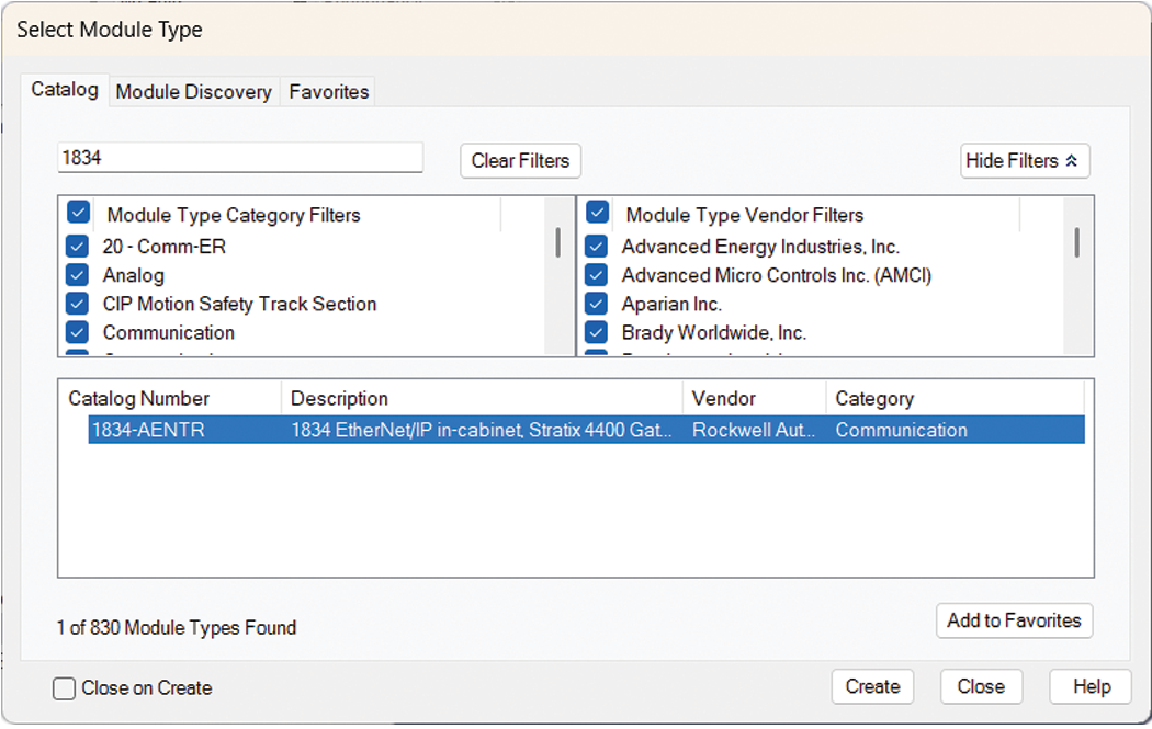 Select module