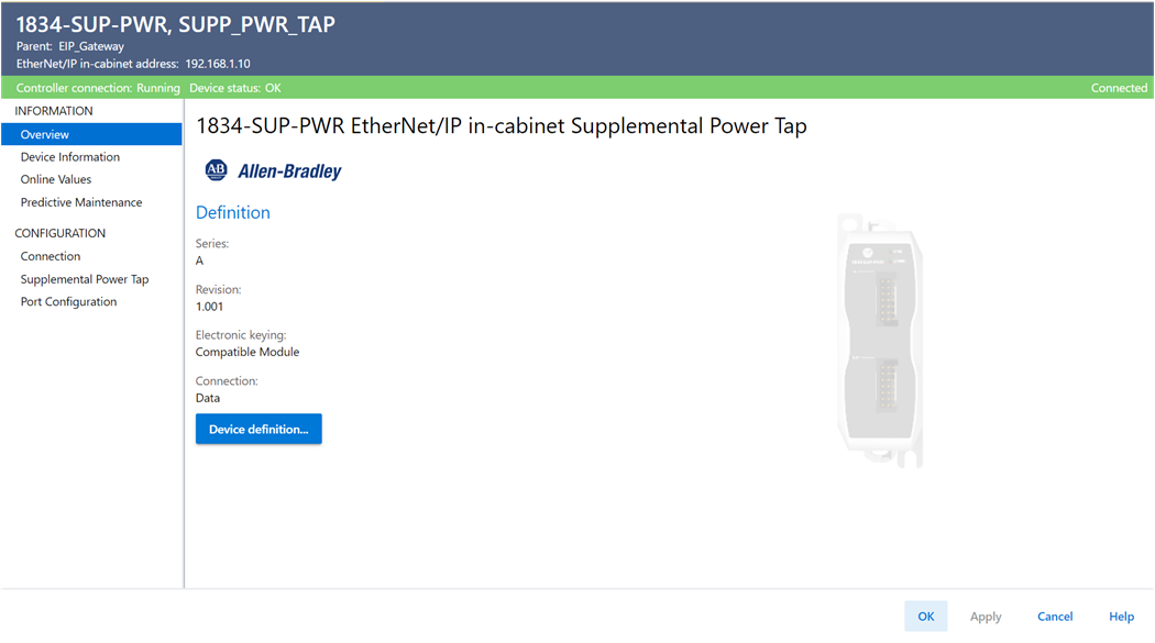 Monitor the Supplemental Power Tap