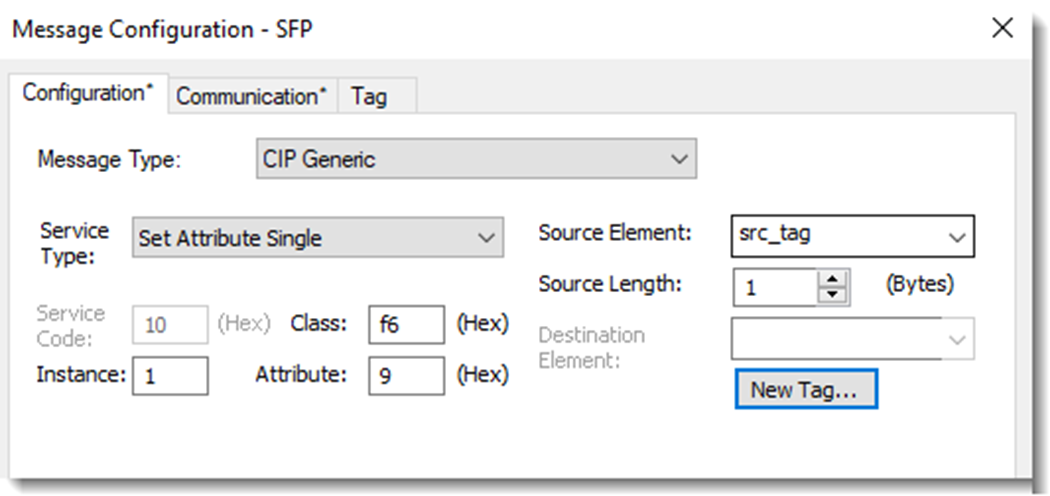 Message Configuration to Disable or Enable SFP Port