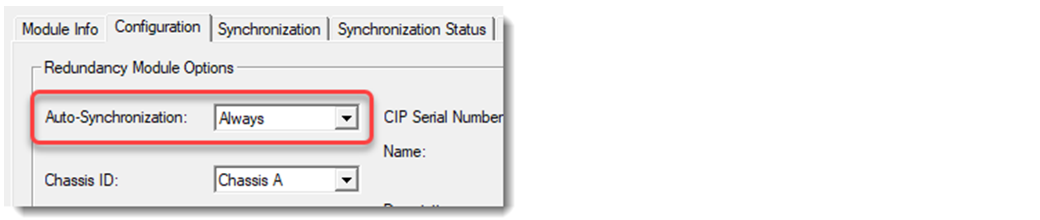 Auto-Synchronization set to Always