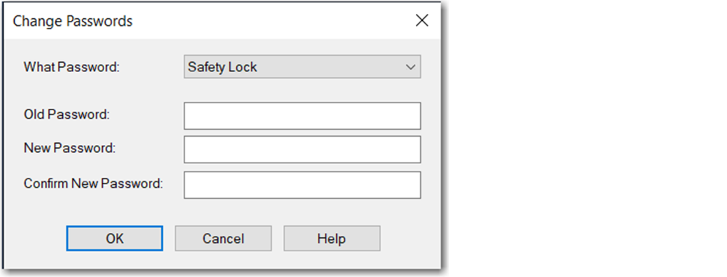 Change Passwords Dialog Box
