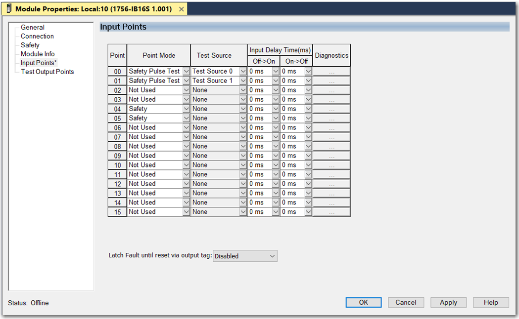 No Input Point Operation Types