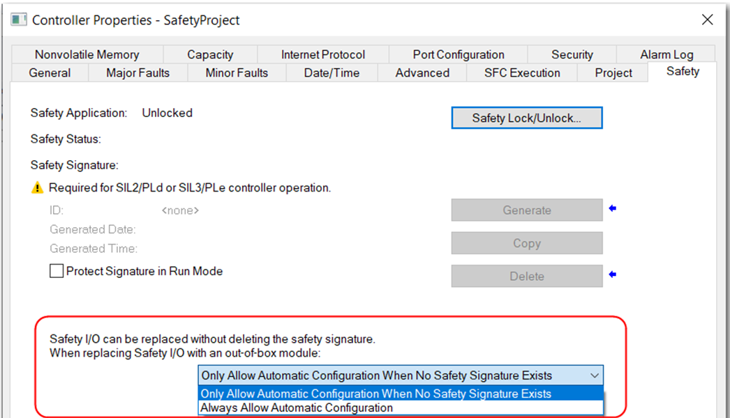 Safety I/O Replacement Options