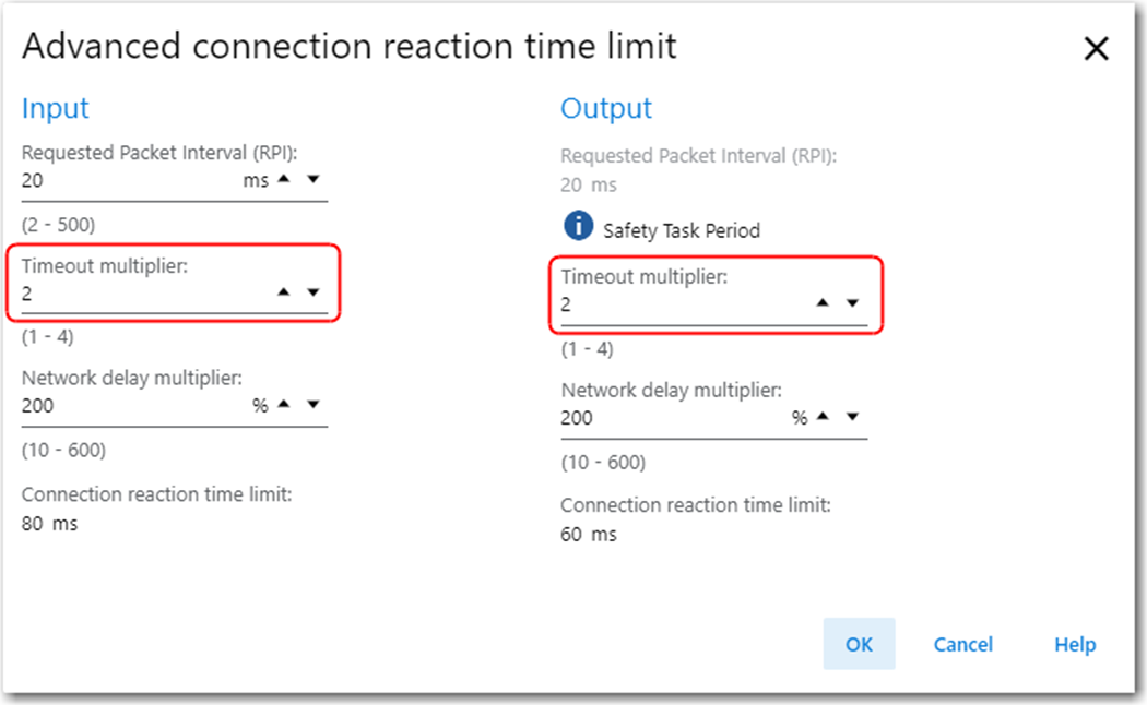 Safety I/O Settings
